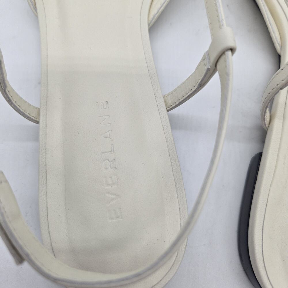 Everlane THE STUDIO SLINGBACK FLAT shoes size 8 ivory cream pointed toe New - Picture 8 of 11